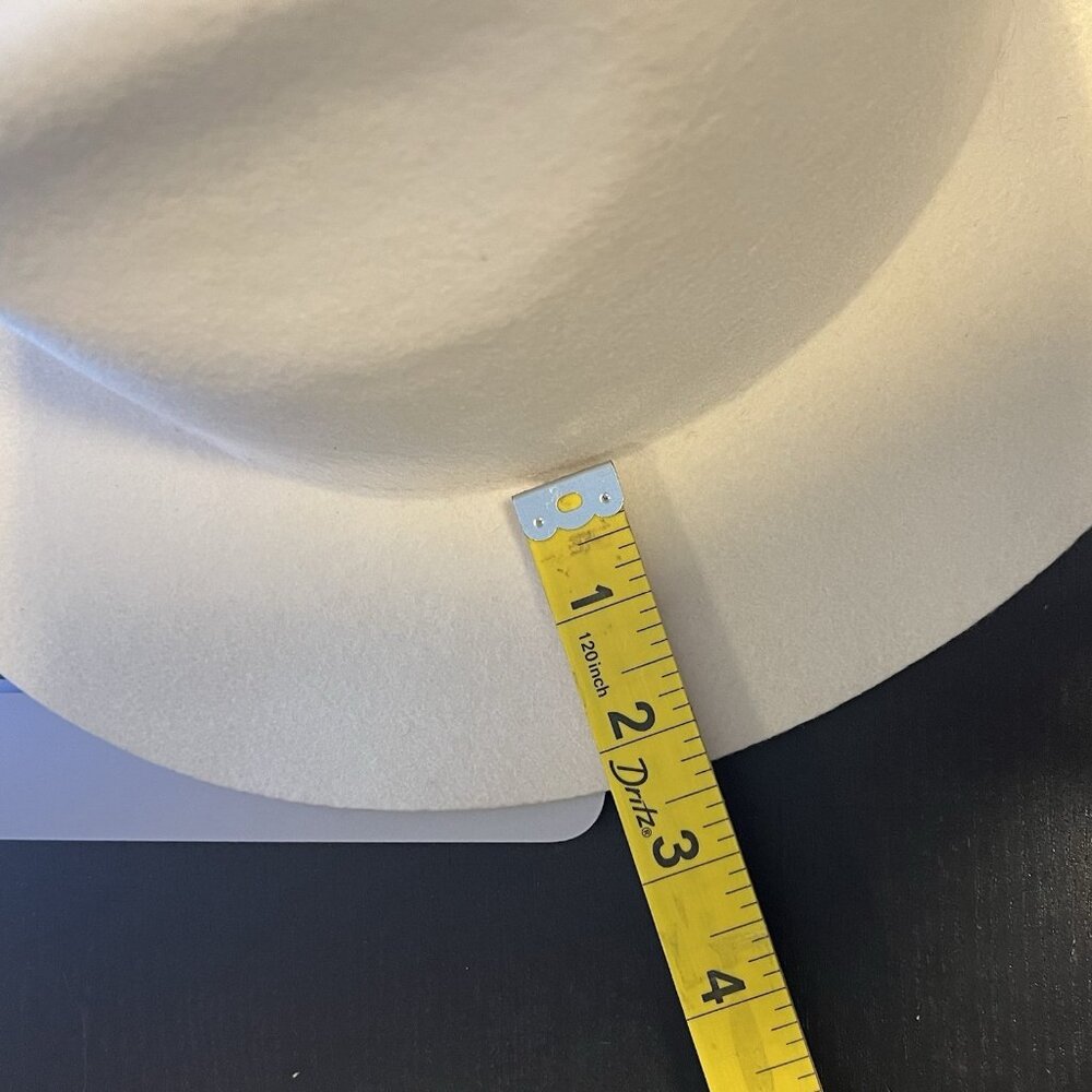 Anthropologie Women’s Fedora Hat 100% Wool Beige One Size - Picture 6 of 9